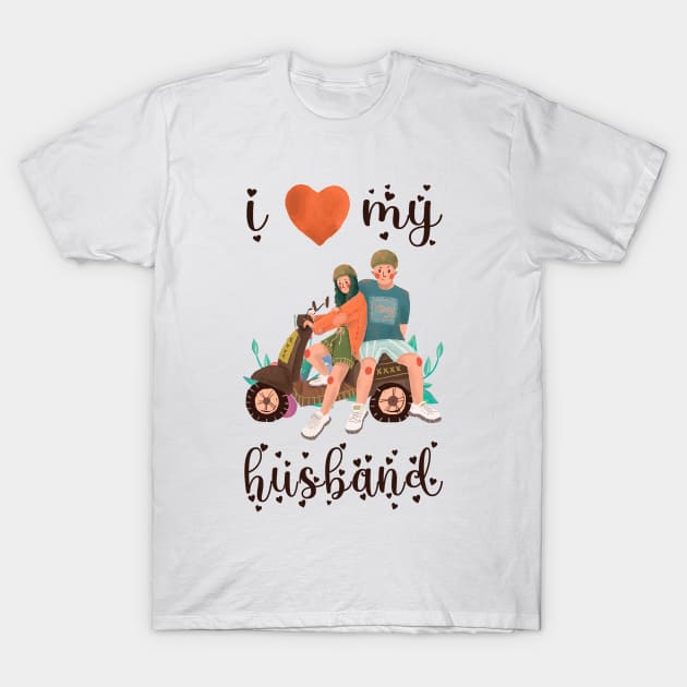 I Love My Husband T-Shirt by BicycleStuff